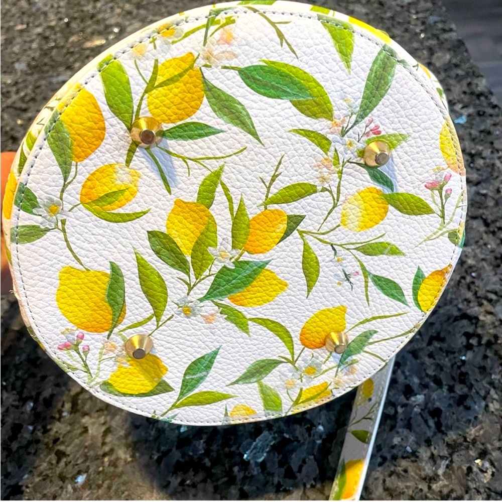 🌴 VALENTINA Lemon 🍋 Print Raffia Bag🍀 - Picture 3 of 9